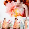 with Shawl Shoes Necklace Elegant Evening Dress for 1/6 BJD 30cm Supermodel Dolls