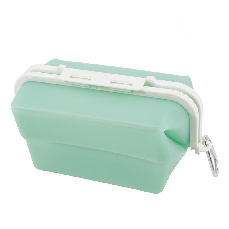 2pcs Silicone Food Storage Bags Microwave Safe, Anti Odor, Reusable Rectangular Containers with Clips for Refrigerator Organization Freshness