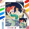 The Little Mermaid Ariel and Prince Eric Oil Painting by Numbers Art Kit. Handmade Diy Painting Home Decoration Gifts