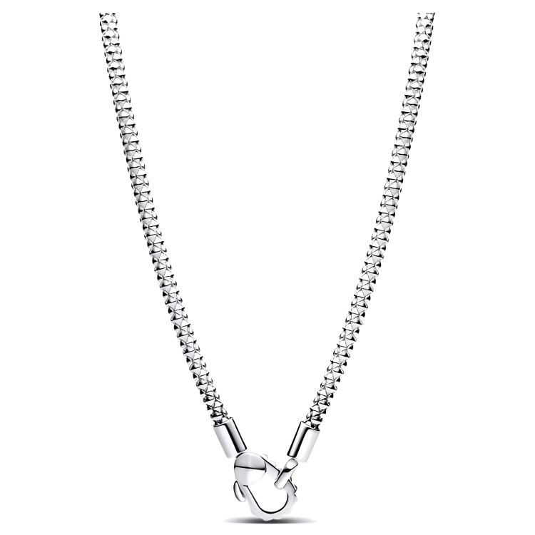 Pandora Solid Color Stud Chain Design 925 Silver Necklace Women necklace 393682C00 Box,45