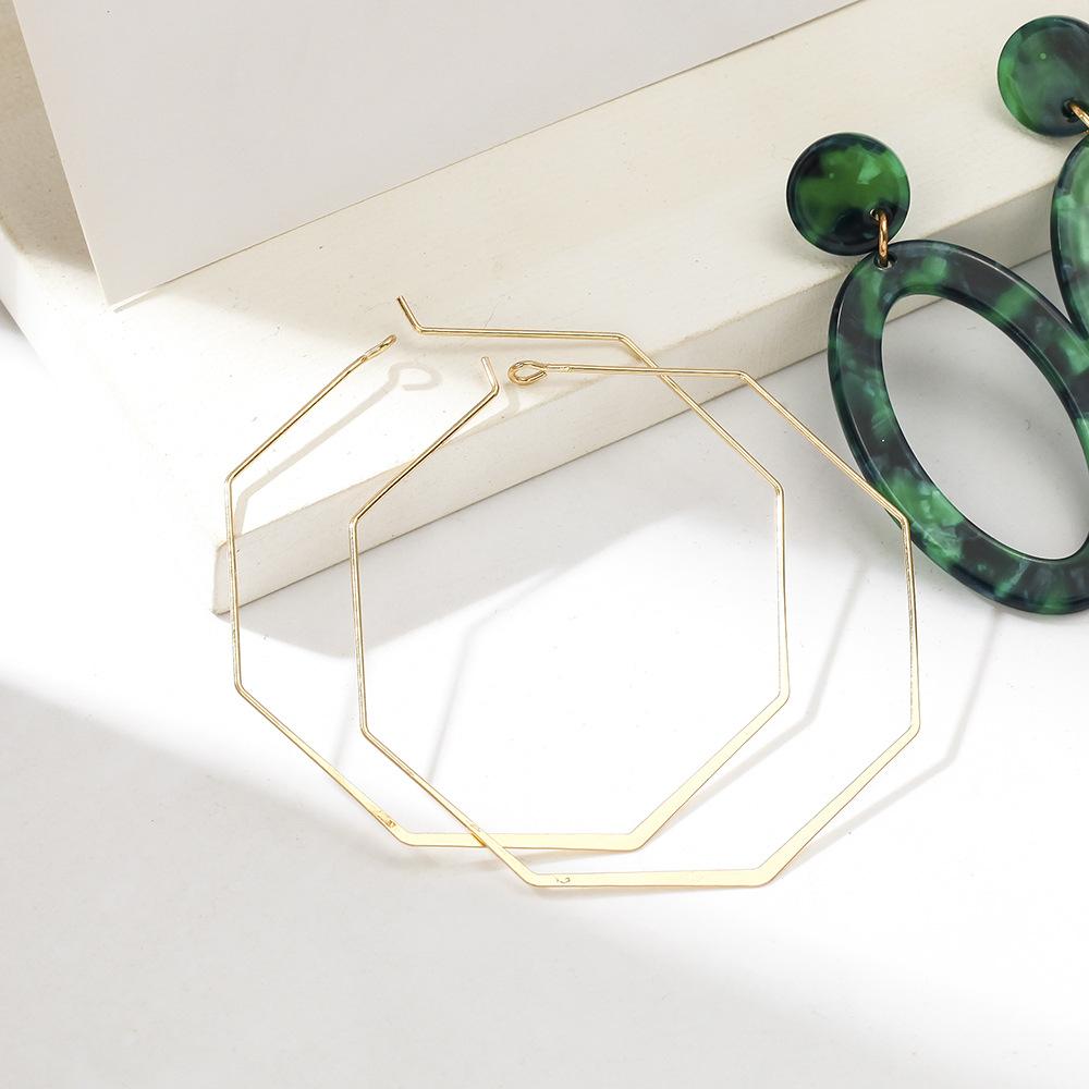 Sleek Geometric Alloy Drop Earrings Simple Minimalist Jewelry Electroplated