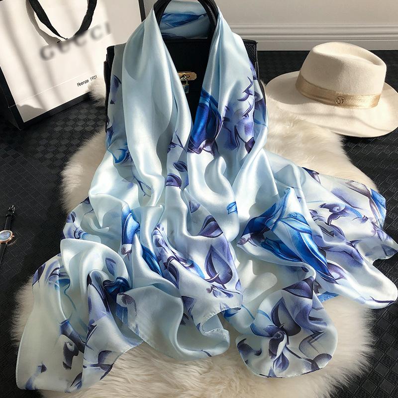 180*90cm muffler new Luxury Brand Scarf Women Shawls Wraps Spring Hijab Bufanda Foulard Female Bandana Beach Stoles Silk