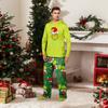 Parent-child Christmas Print Home Suit Long-sleeved Top And Pants