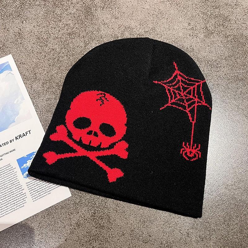 Halloween Skull Knit Beanie Warm Street Style Gothic Hat Fall