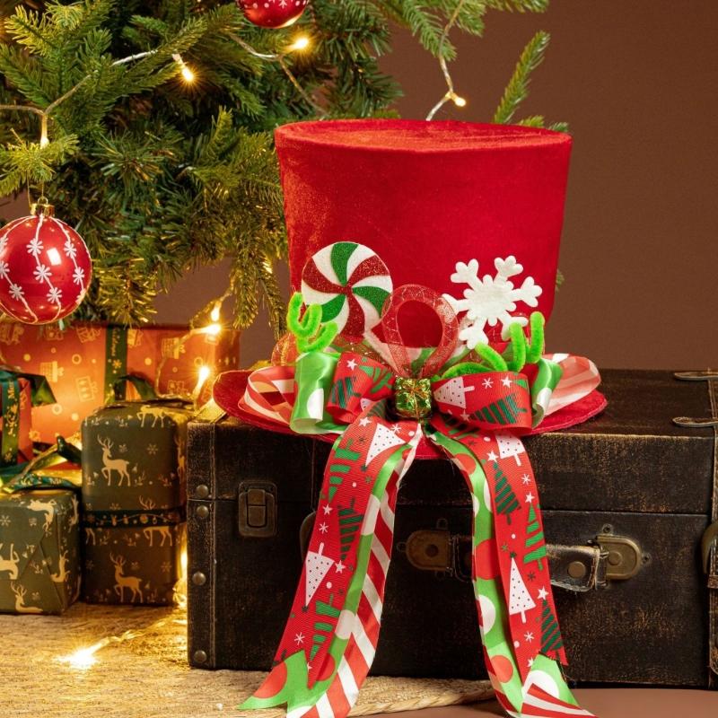 Easy Install No Tools Required Festival Tree Toppers Hat With User Friendly Materials Safe For Kids And Pet