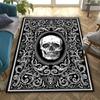 1PC Skull Dark Gothic Pattern Printed Carpet Rug for Living Room Bedroom Home Sofa Decoration,Non-slip Floor Mat Floor Mat