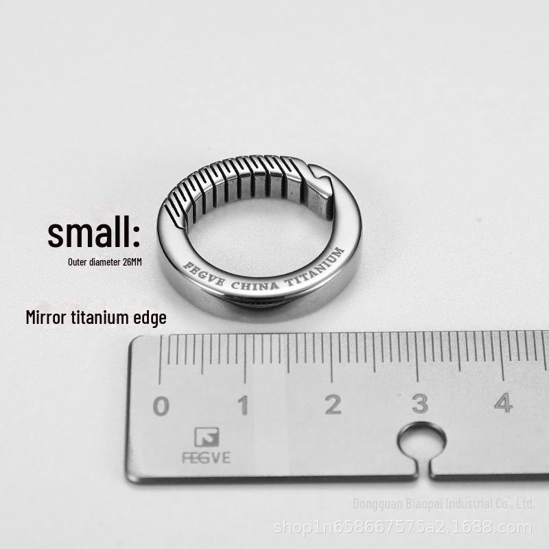 Titanlegierung Federverschluss Herren Gebogener Schlüsselanhänger Anhänger