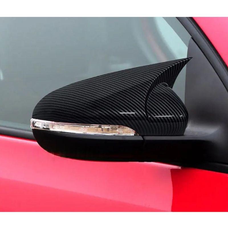 For VW Golf MK6 GTI R GTD Side Mirror Covers Carbon Fiber Glossy Matte Black ABS Left+Right Exterior Styling Tuning Accessories