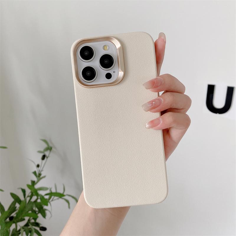 Luxury Candy Color Leather Texture Silicone Phone Case For iPhone 11 12 13 14 15 16 Pro Max Plus Matte Soft Shockproof Cover