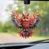 Owl Attractive Cartoon Acrylic Hanging Decoration For Car Interior Stylish Accessory