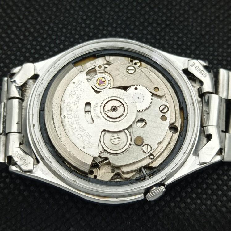 USED VINTAGE SEIKO AUTOMATIC 7009A JAPAN MENS D/D SILVER WATCH 621e-a415945-2 SKU621e-a415945