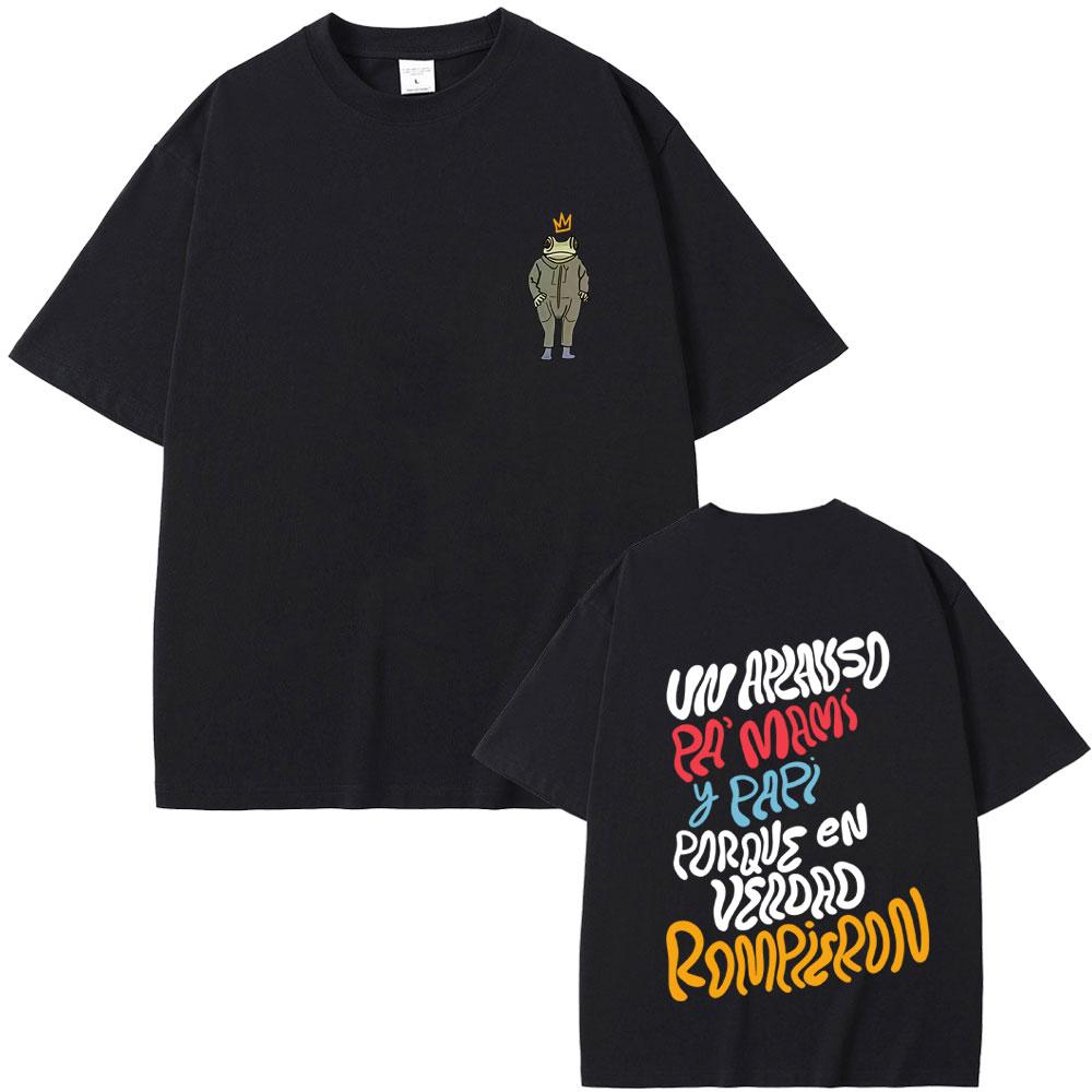 Bad Bunny Debi Tirar Mas Fotos DTMF Graphic Tshirt Men Hip Hop Fashion Streetwear Mens Summer High Quality Soft Cotton Tshirt