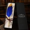 24cm/9.4in Calligraphic Pen Set Blue Dip Pen Set Replacement Feather Pen Kit  Calligraphy Practice