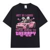 Get In Loser We Going Therapy T-shirt Funny Animal Raccoon Possum Meme Short Sleeve T-shirts Men Women Cotton Loose T Shirts