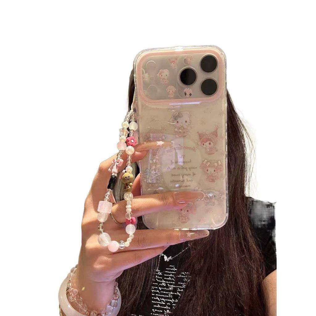 Gilt circumference Sanrio rabbit ball princess skirt mobile phone case for iPhone17promax Apple cute 1615
