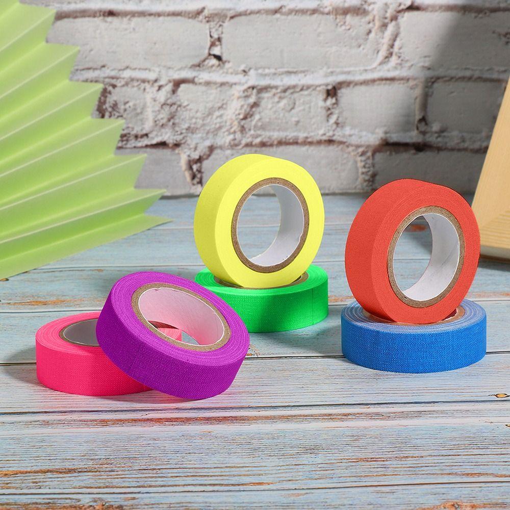 6PCS High Viscosity Fluorescent Cloth Tape Multi-Color Neon Gaffer Tape Luminous Tape  Floor Marking