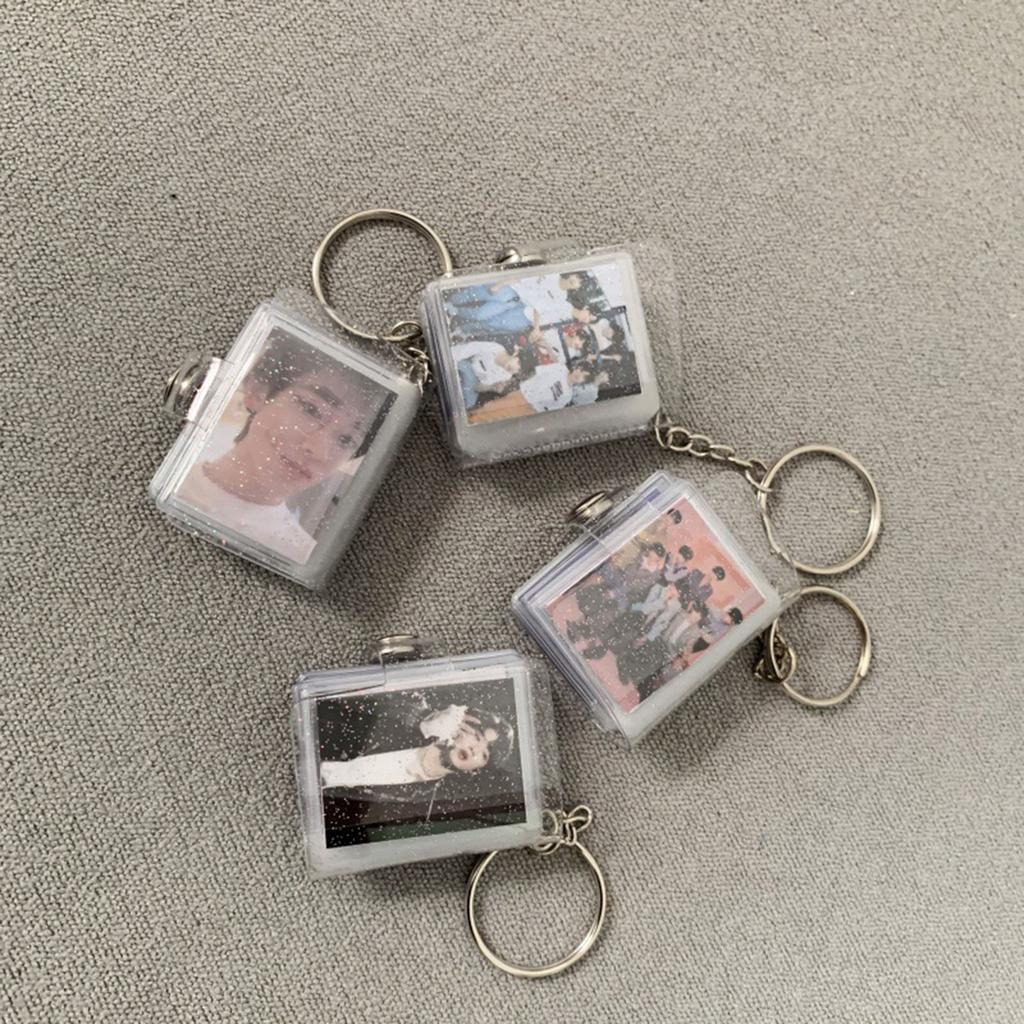 2Inch Mini Photo Albums Keychain For Photos Cards Small Album Book Card Holder