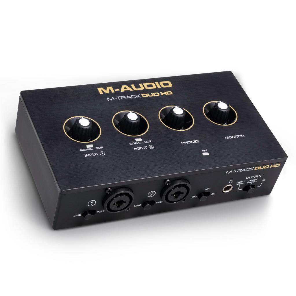 Duo HD Audio 2 outputs for and Includes software M-AUDIO M-Track Interface, USB-C compatible, 24-bit/192kHz, inputs/2 (XLR/TRS compatible), recording,