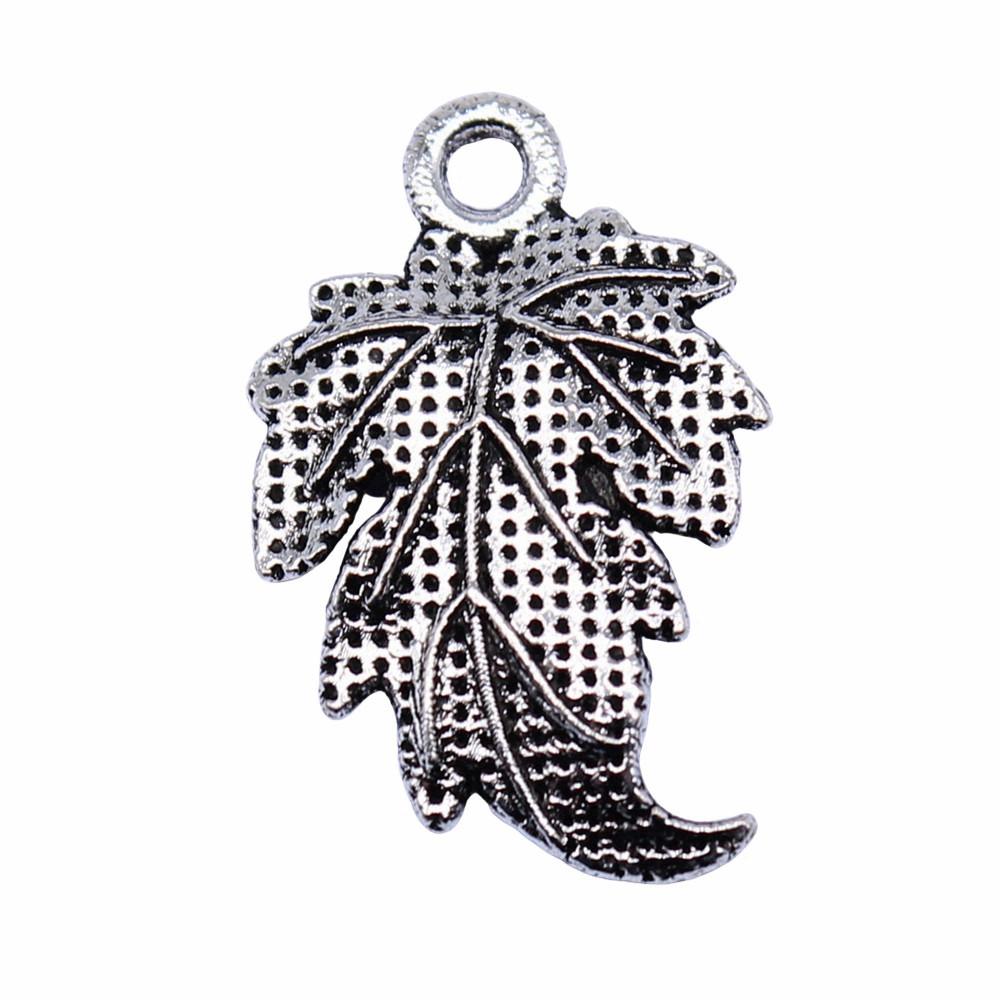 Filigree Leaf Charms Antique Alloy Pendants For Nature Inspired Jewelry