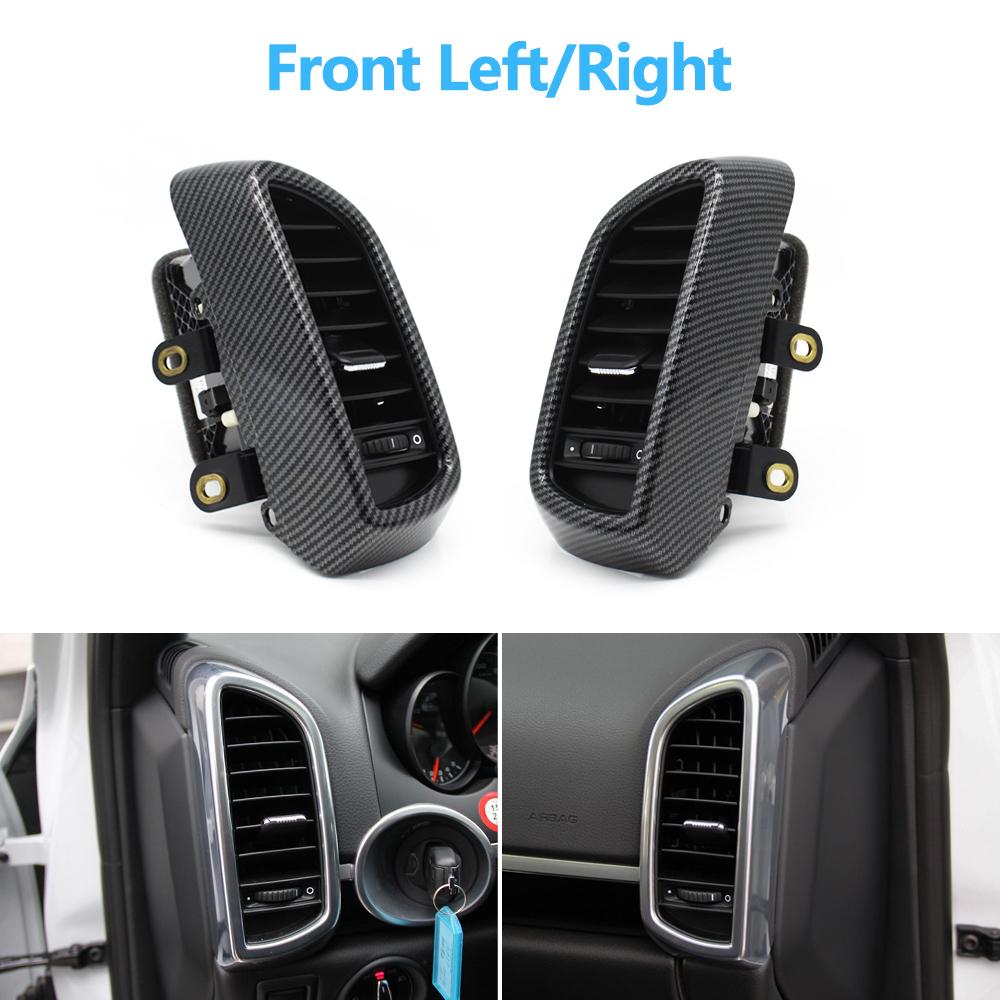 Carbon Fiber Car Predné vľavo vpravo vzadu Kompletná zostava klimatizácie AC ventilačná mriežka pre Porsche Cayenne 958