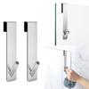 Bathroom Shower Door Back Hook Stainless Steel Over Glass Door Shower Towel Rack S-Shape Bathroom Bathrobe Hanger Holder Hooks