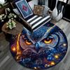 Cosmic Owl Round Area Rug,Carpet Rug for Living Room Bedroom Sofa Playroom Decor,Non-slip Floor Mat