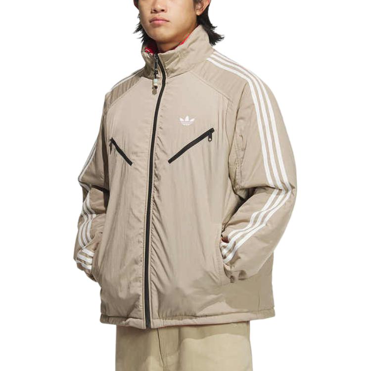 Adidas Originals CNY REV Puffer Jacket Men's Light Scarlet/Shadow Khaki Brown KA0822