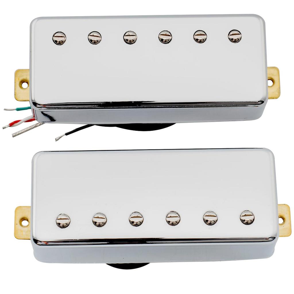 Artec MLA97 Alnico 5 Covered Mini Humbucker Pickup Neck/Bridge PU Set for Electric Guitar, Chrome