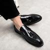 Fashion Brand Men Fashion Soft Low Moccasins Loafers High Quality Leather Tassel Business Wedding Party Shoes Comfort Men Driving Shoes