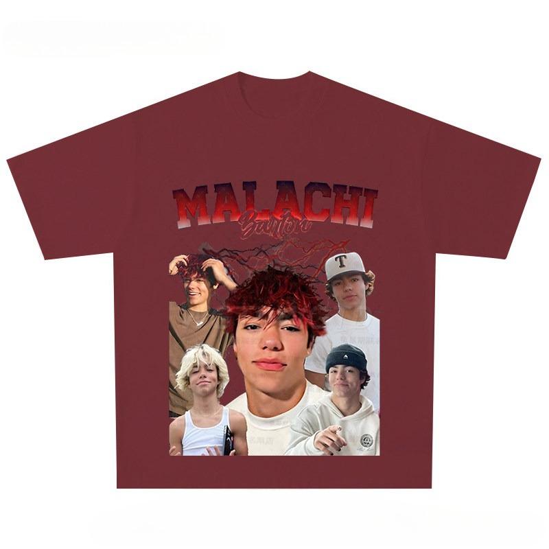 2026 Turtle Planet Malachi Barton Printed American Street Short Sleeve Vintage Mens and Womens Trendy TShirt