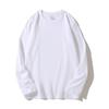 Live Broadcast 230g Heavyweight Pure Cotton Solid Color Long Sleeve T-Shirt with Printed Logo