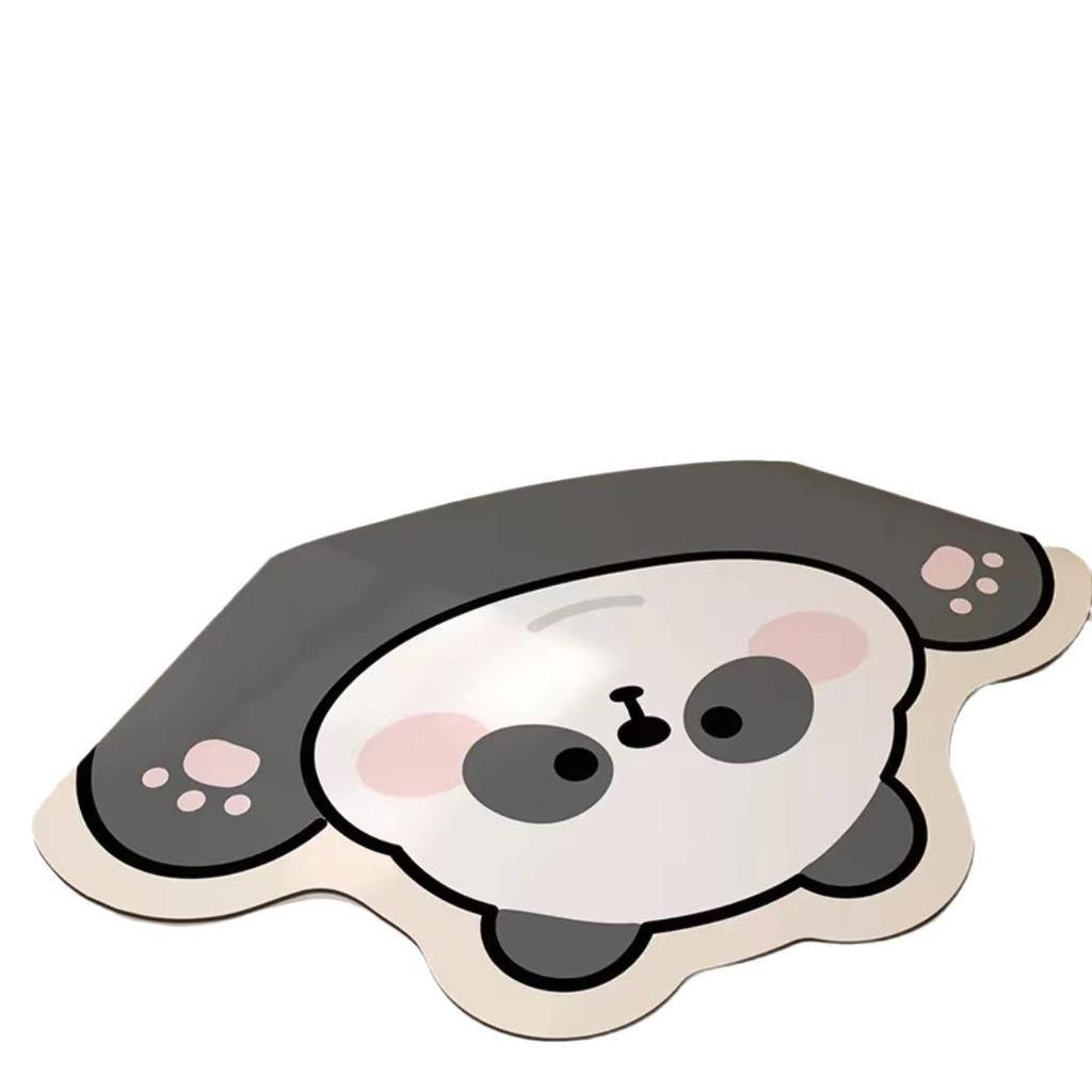 Cartoon Non-Slip Water-Absorbing Floor Mat for Kitchen, Bathroom, and Toilet - Easy Clean, Stain & Wear Resistant.
