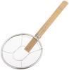 Endo Shoji Commercial Bamboo Handle Soba Side Stainless Steel ASB6821 Strainer, 21cm, Handle, 18-8