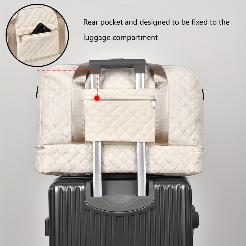 Casual Polyester Travel Luggage - Large Capacity Sports Fitness Storage, Multi-Pocket Portable, Sports Equipment Bags | Handbags | Durable Travel Bags
