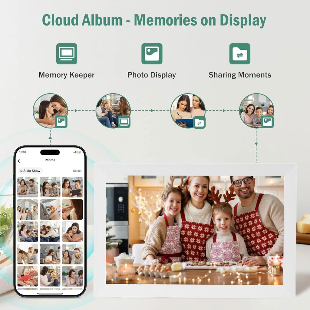 1080P Smart Digital Calendar Touchscreen 15.6 Inch WiFi Interactive Display Digital Picture Frame Calendar Planner  for Family