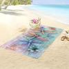 Serviette de plage Ailes de libellule florales aquarelle, Microfibre douce unisexe surdimensionnée pour la natation, le voyage, le camping