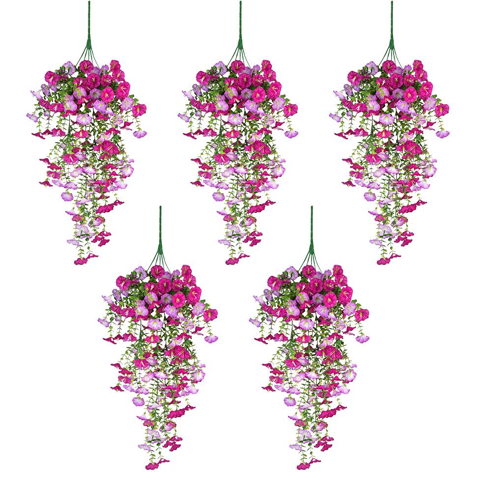 Seide Künstliche Hängende Blumenranken für Hof Für Haustür Garten Dekoration Wetterfest Kunstpflanze 77x36cm