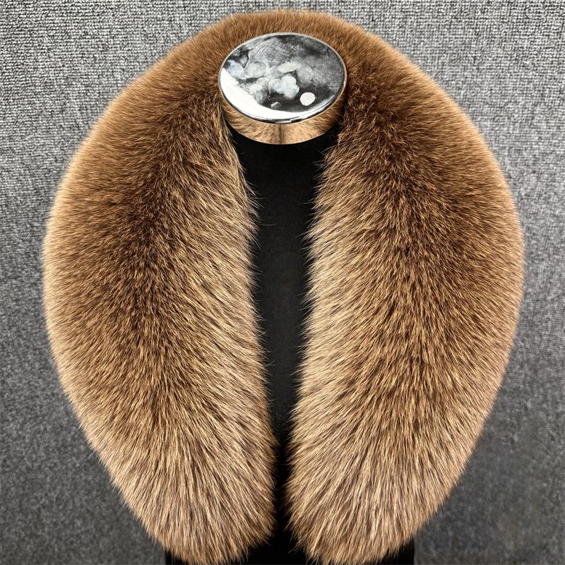 Real Fox Fur Collar Women Winter Thickened Fur Collar Scarf Collars Wraps Neck Warmer Fur Scarves Shawl Luxury Fluffy Fur Shawl