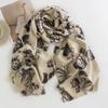 Scarf Autumn and Winter Rose Print Imitation Cashmere Tassel Shawl European and American New Women's Warm Scarf