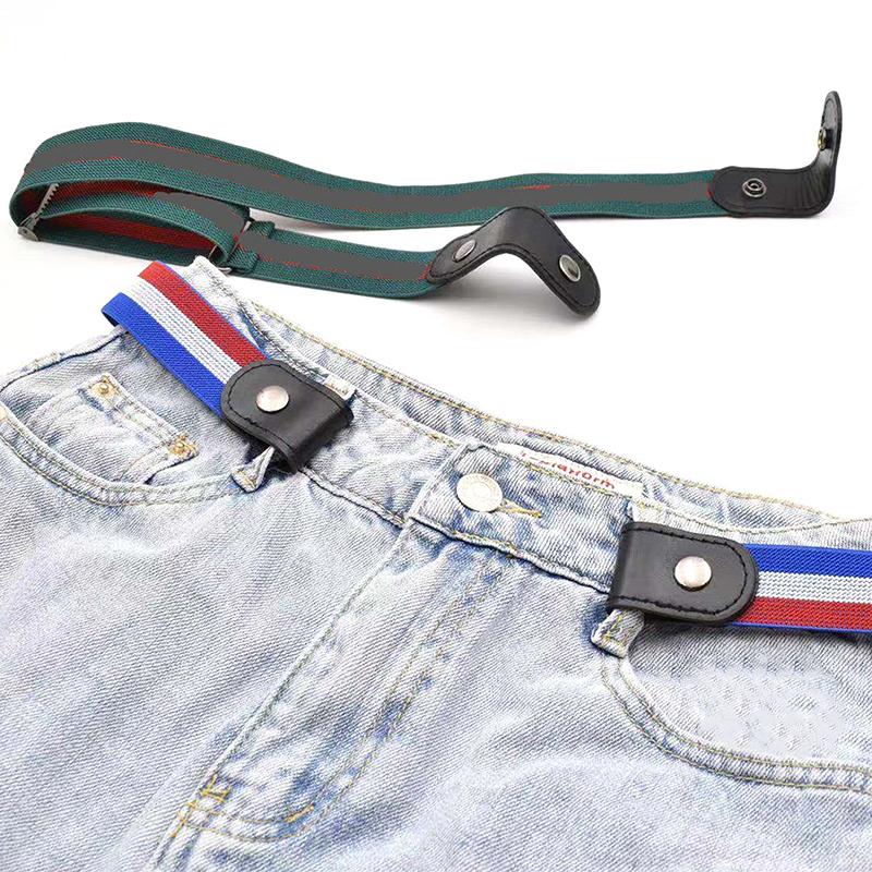 Мужской женский эластичный ремень без пряжки без пряжки бесшовный ленивый ремень as — фото 4