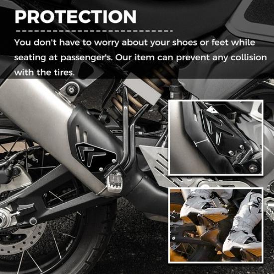 Black Foot Peg Guard Footrest Protect Cover For Ducati Desert X Accessories