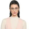 LENSKART BLU | Počítačové okuliare bez dioptrií | Proti oslneniu, Ľahké | Špecifikácie s UV ochranou | Plný rám, šesťuholníkový | Unisex | Malé | LB E16383