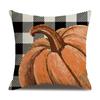 Thanksgiving Linen Pillowcase Autumn Pumpkin Print Pillow Cushion Cover