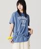 PEACE MAKER Vintage Florence Lily Short Sleeve T-Shirt (Blue)