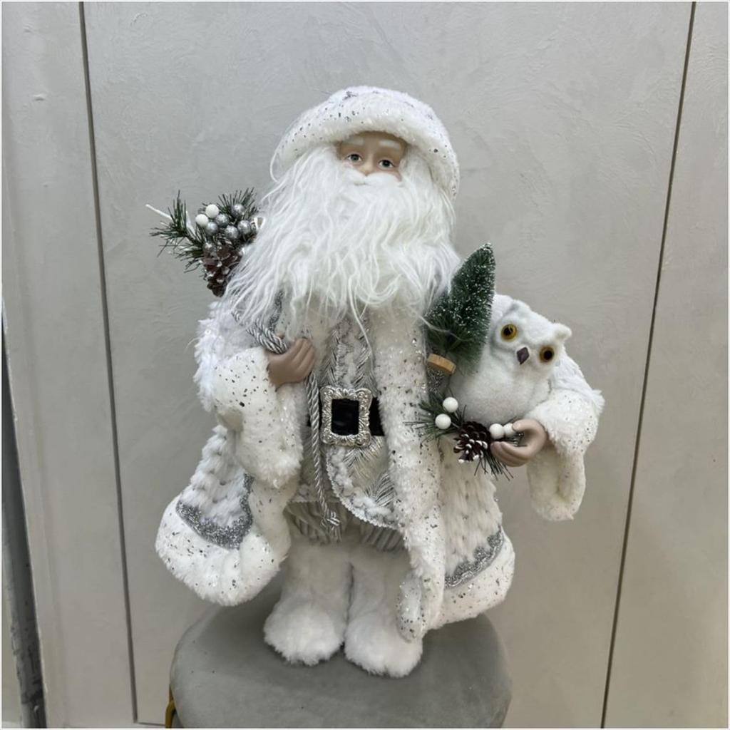 Christmas Claus White Santa Doll Doll Decoration 15802SA [Santa 46cm]