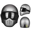 Fiberglass Retro Full Face Motorcycle Helmet Men Women Small Shell Pig Nose Design Harley Cruiser Style