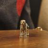 Labrador Retriever Mini Figurines Brass Puppy Statue Desktop Ornaments Vintage Home Decor Crafts