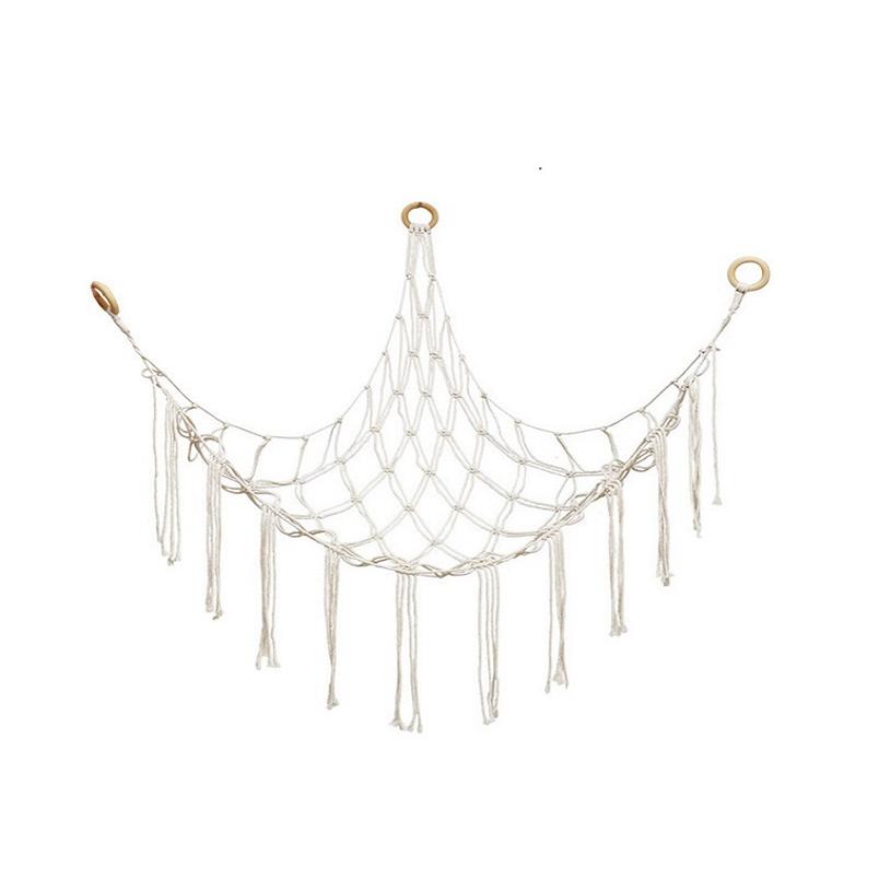 Large-capacity Plush Animal Hammock Net Weaving Bohemian Home Decoration Corner Toy Storage Organizer Plush Toy Hanging Net
