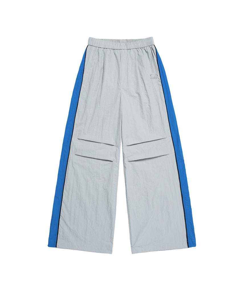 ODDSTUDIO Parachute Wide Nylon Pants - Gray / Blue