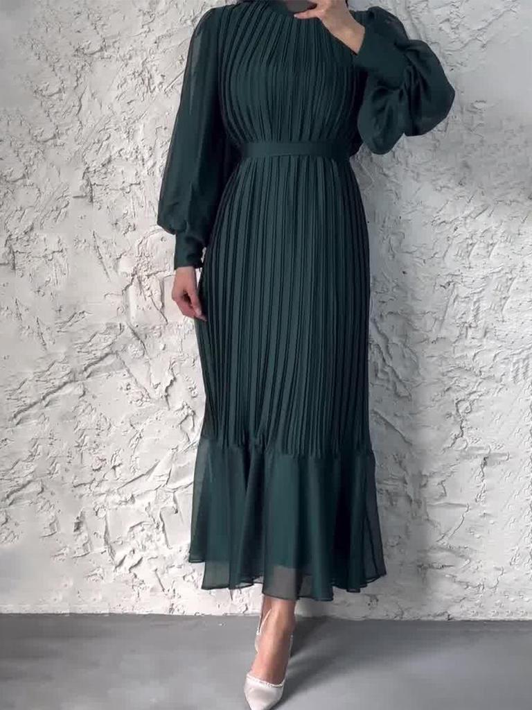 2025 Europäisches und Amerikanisches Lockeres Patchwork Langes Kleid für Frauen